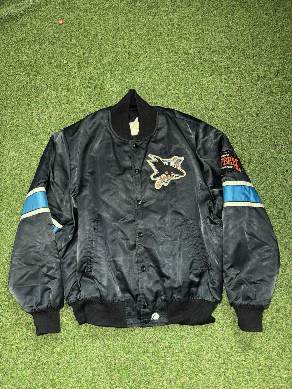 Vintage 80s San Jose Sharks Jacket Size L NHL